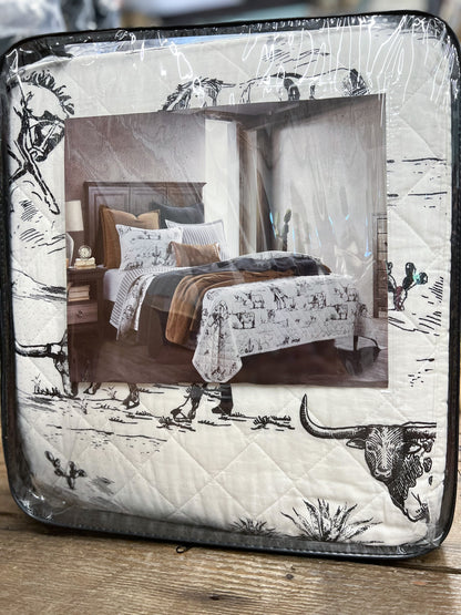 Western Reversible Quilt Set - King