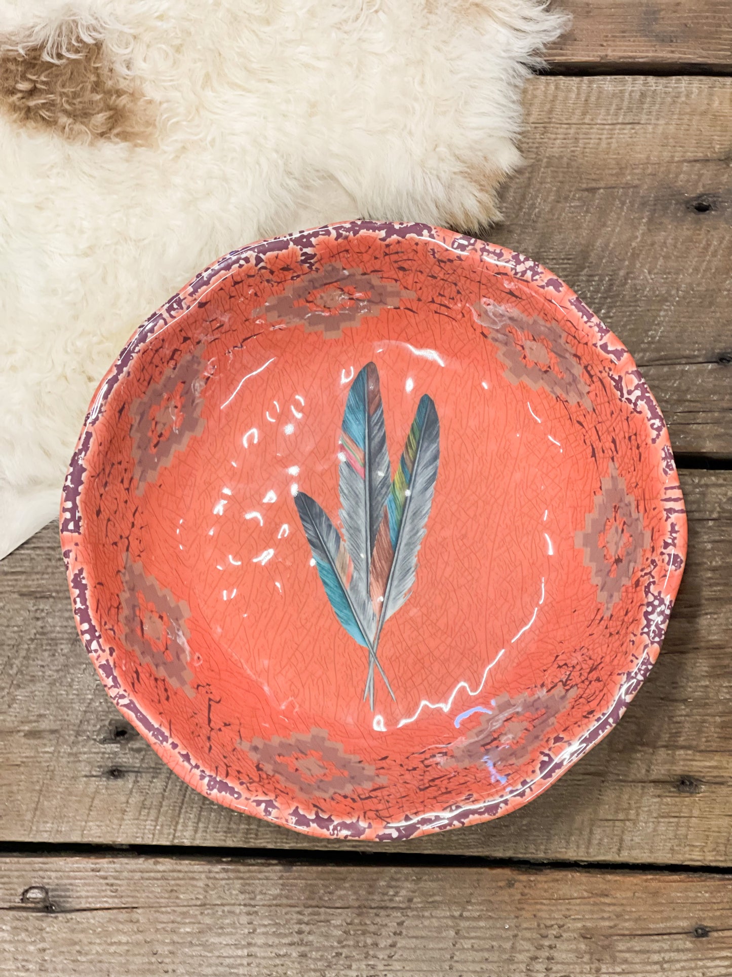 Feather Serving Bowl