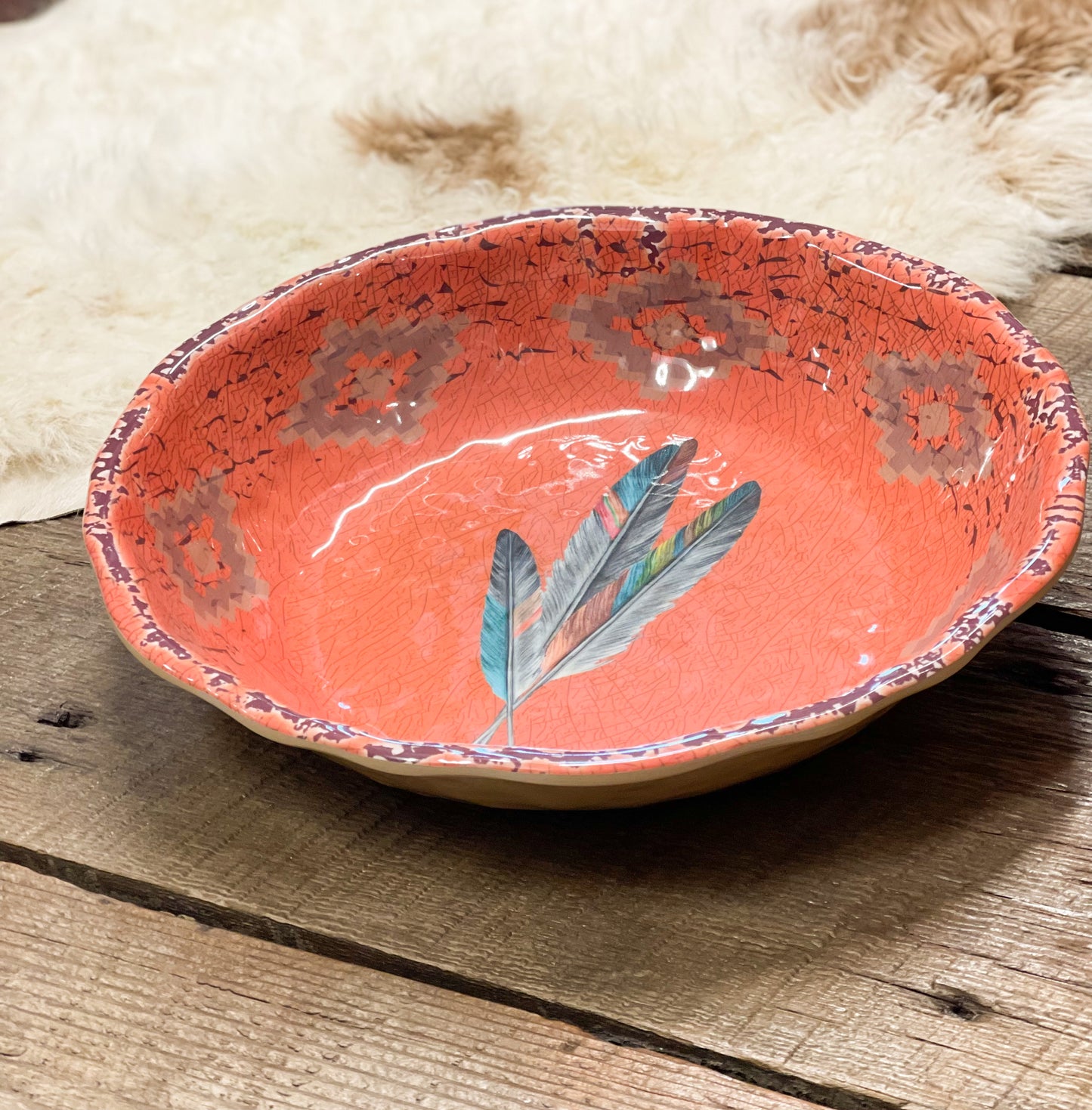 Feather Serving Bowl