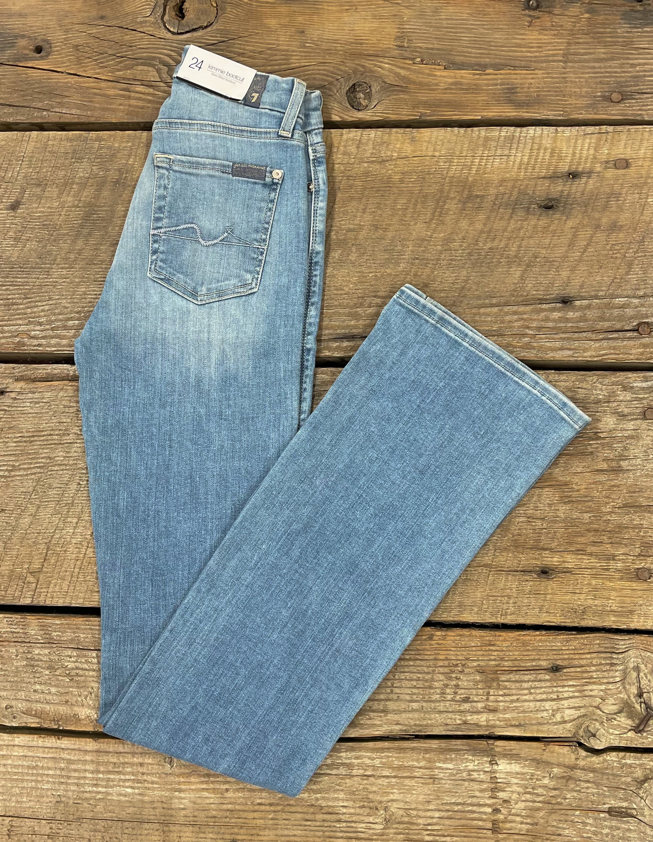 7 For All Mankind - Dojo Lake Blue with White Stitch (NEW)(XOS) bc – Junkin  Jo's Boutique