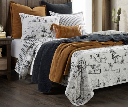 Western Reversible Quilt Set - Twin