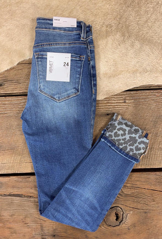 The Haylie Cropped Jeans with Leopard